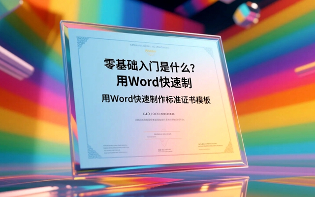 零基础入门是什么？用Word快速制作标准证书模板.jpg